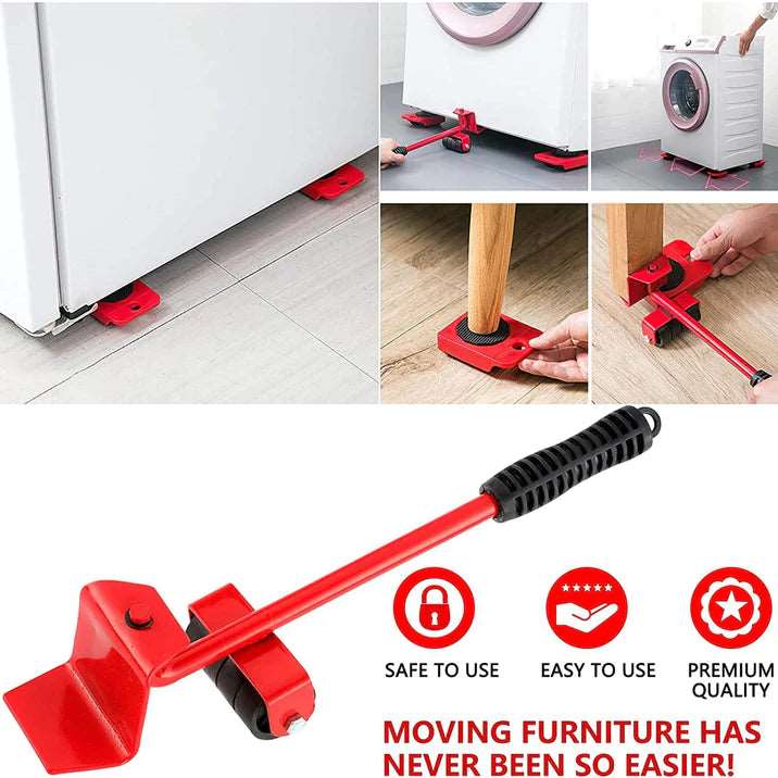 Heavy Furniture Movers Sliders Roller Shifter with 3 Wheels Easy